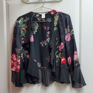 100% silk floral kimono jacket